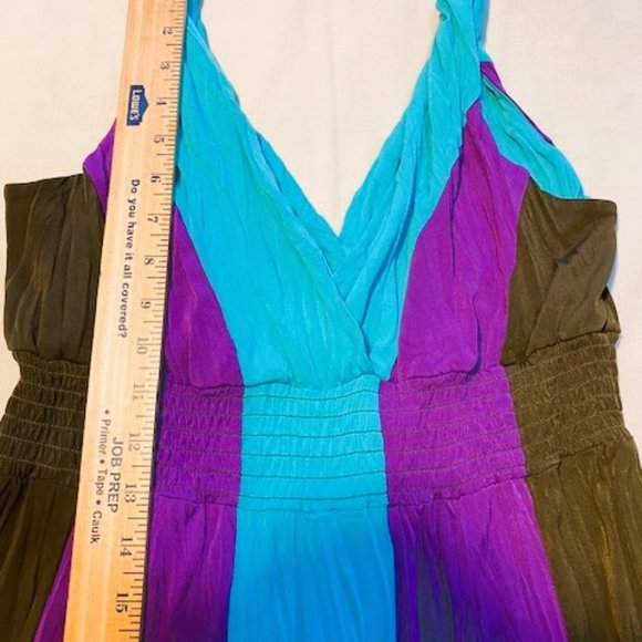 Truworths Dress colorful stretchy summer, size 10, ruched under bust. - Picture 3 of 8